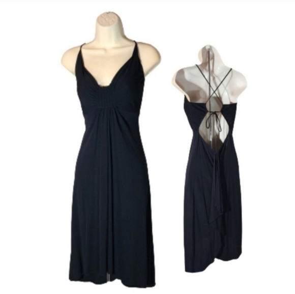 Yigal Dresses & Skirts - Yigal Dress Open Back Cocktail Party Midi Black Size S